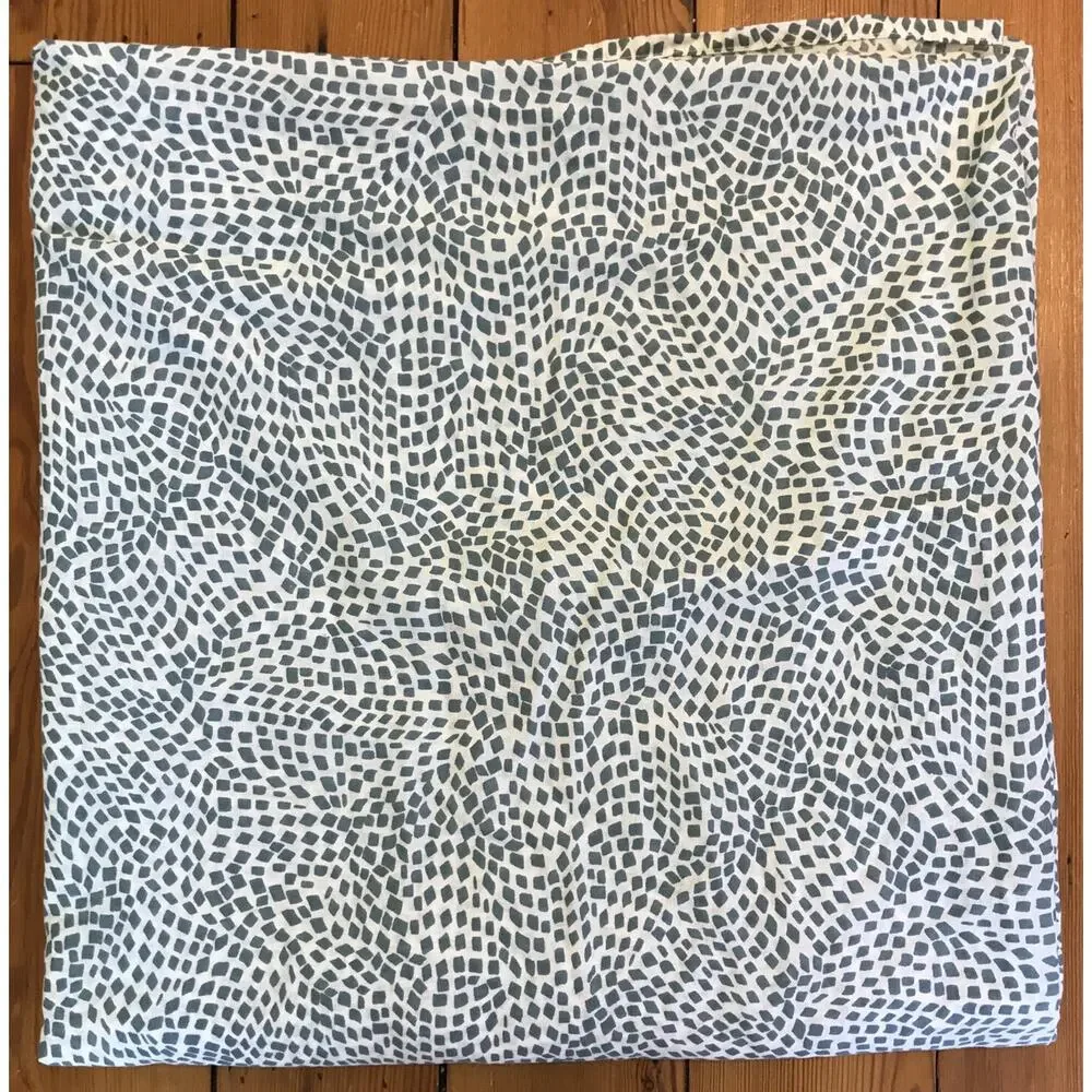 IKEA Tradkrassula Queen Full Double Blue Teal Patterned Duvet Cover Cotton